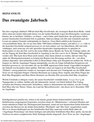 Jahrbuch der Karl-May-Gesellschaft 1990