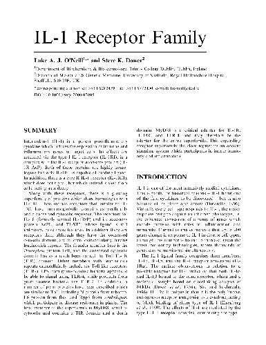 IL-1 Receptor Family