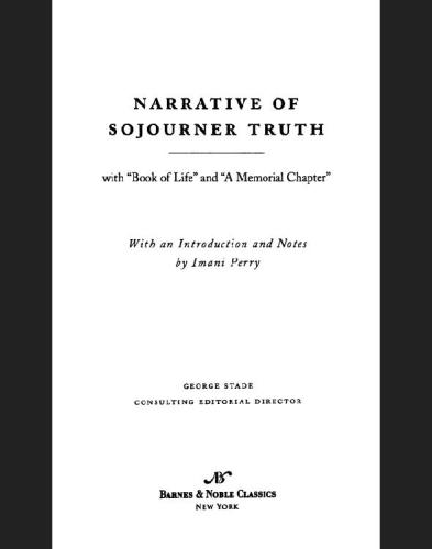 The Narrative of Sojourner Truth