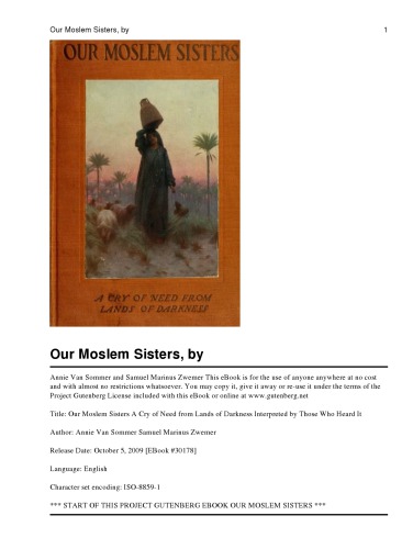 Our Moslem Sisters A Cry of Need from Lands of Darkness Interpreted by Those Who Heard It