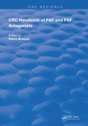 Handbook of PAF and PAF Antagonists