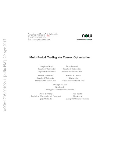 Multi-Period Trading via Convex Optimization