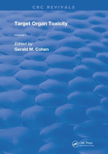 Target Organ Toxicity: Volume 1