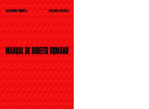 Manual de direito romano