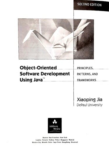 Object-oriented software development using Java: principles, patterns, and frameworks /