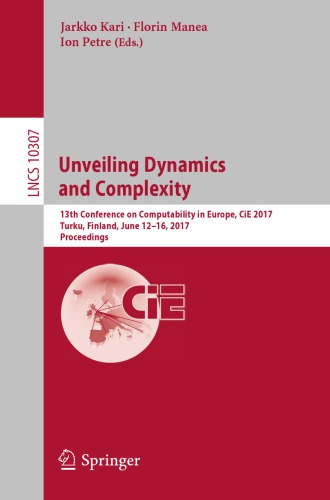 Computability in Europe, 13 conf., CiE 2017