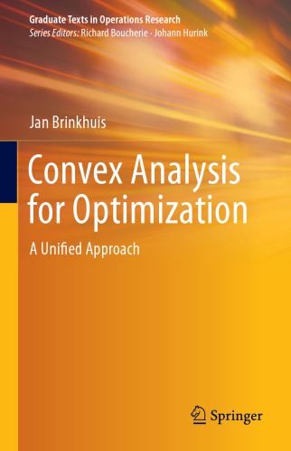 Convex analysis for optimization