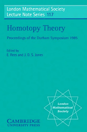 Homotopy theory. Proc. Durham symposium 1985