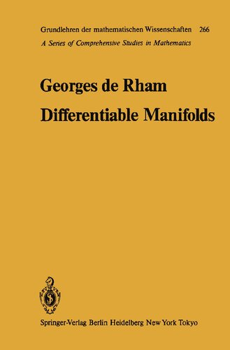 Differentiable Manifolds: Forms, Currents, Harmonic Forms