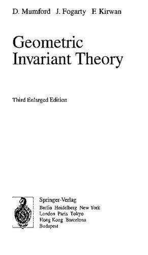 Geometric Invariant Theorry