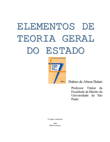 Elementos de teoria geral do estado