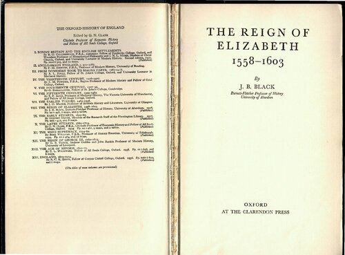 The Reign of Elizabeth 1558-1603