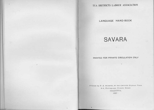 Language hand-book: Savara