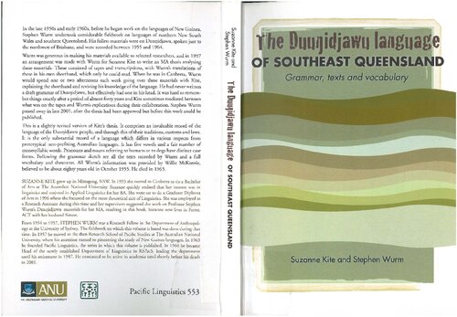 The Duungidjawu Language of the Southeast Queensland: Grammar, Texts and Vocabulary