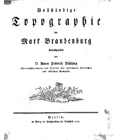 Vollständige Topographie der Mark Brandenburg