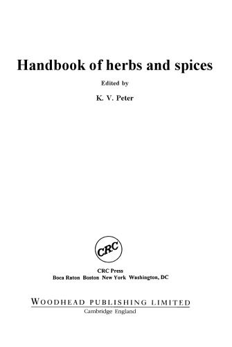 Handbook of Herbs and Spices