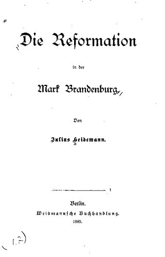 Die Reformation in der Mark Brandenburg