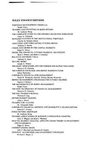 Fractal Market Analysis: Applying Chaos Theory to Investment and Economics