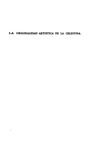 La originalidad artística de La Celestina