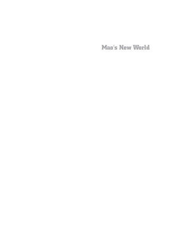 Mao's New World: Political Culture in the Early People's Republic