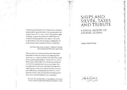 Ships and Silver, Taxes and Tribute : A Fiscal History of Archaic Athens