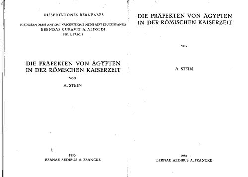 Die Präfekten von Ägypten in der römischen Kaiserzeit