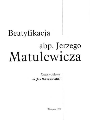 Beatyfikacja abp. Jerzego Matulewicza