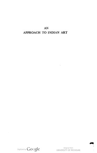 An Approach to Indian Art