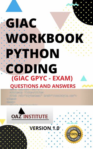 Giac Workbook Python Coding Gpyc Exam Questions and Answers