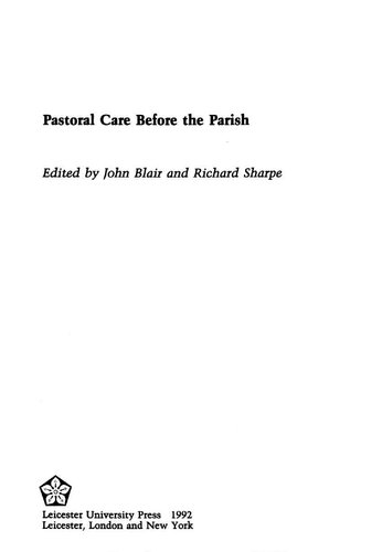 Pastoral Care Before the Parish