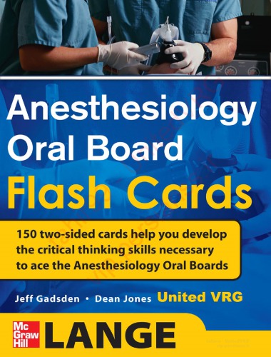 Anesthesiology Oral Board Flash Cards