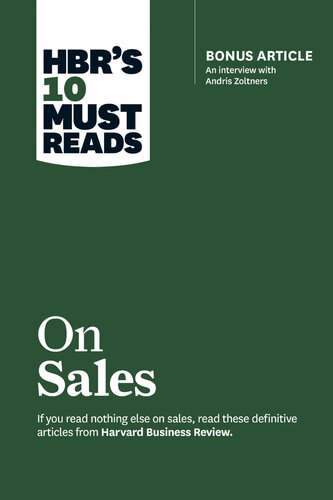 HBR's 10 Must Reads on Sales with Bonus Interview of Andris Zoltners