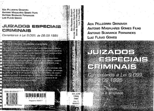 Juizados especiais criminais: comentários à Lei 9.099, de 26.09.1995