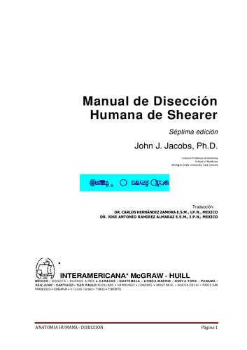 Manual de diseccion humana - Shearer