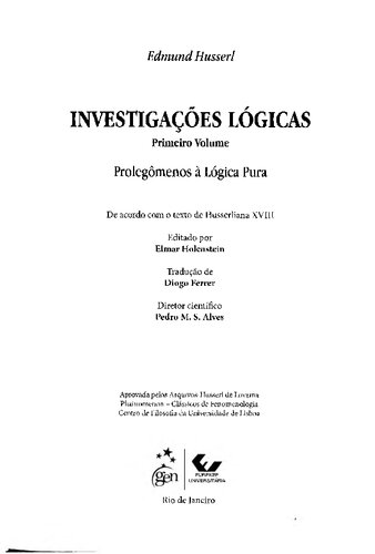 Investigações Lógicas, vol. 1