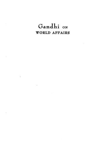 Gandhi on World Affairs