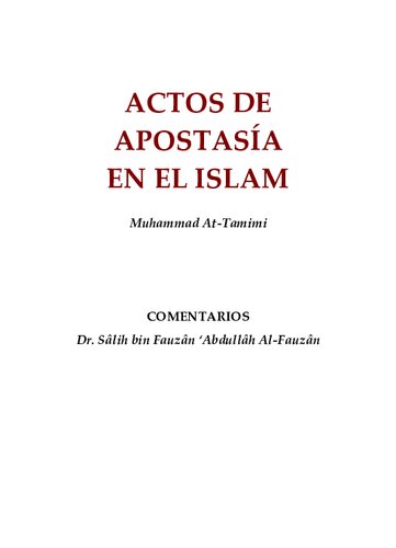 Actos de Apostasia