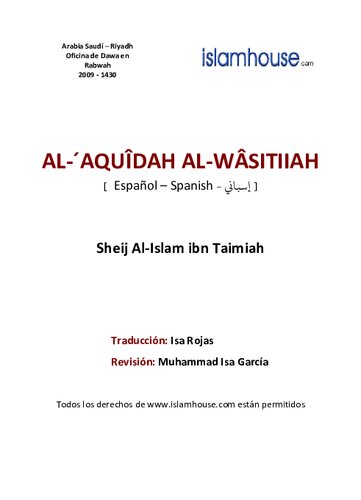 Al-´Aquîdah Wâsitiiah