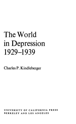 The World in Depression, 1929-1939