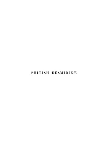 The British Desmidiae