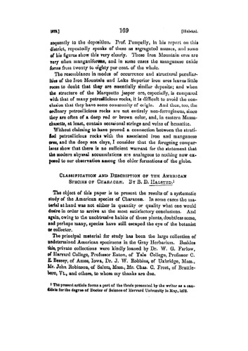 Classification and Description of the American Species of Charanceae