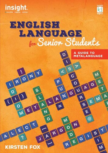 English Language for Senior Students: A Guide to Metalanguage