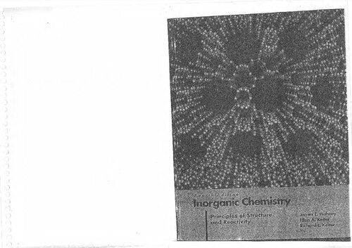 Inorganic Chemistry- Principles of structure and reactivity