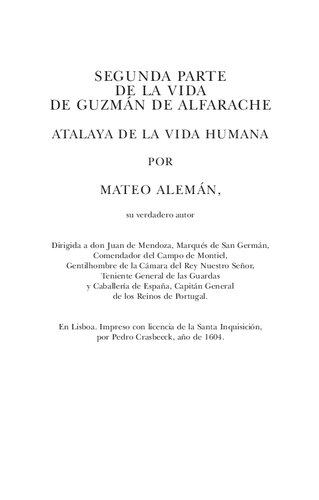 Segunda Parte de Guzmán de Alfarache