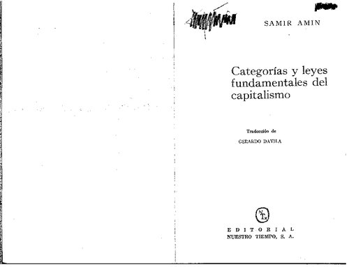 Categorias Y Leyes Fundamentales Del Capitalismo