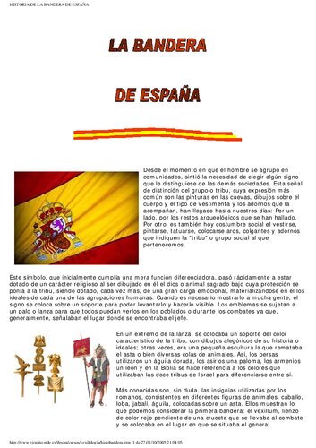 Historia De La Bandera De Espa�a