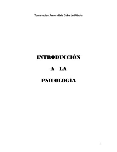 Introduccion A La Psicologia