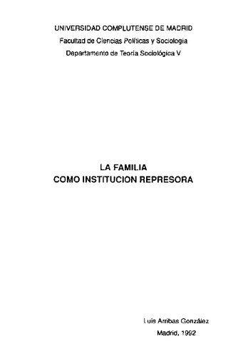 La Familia Como Institucion Represora