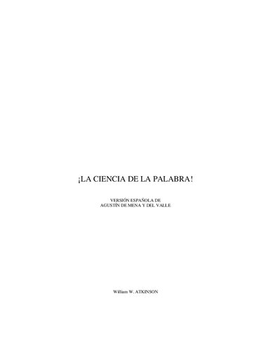 La Ciencia De La Palabra