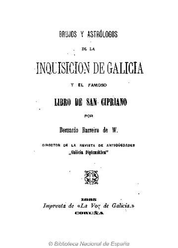 Brujos Y Astrologos De La Inquisicion (1885)